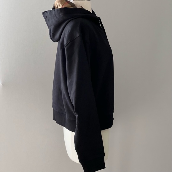 Burberry Crop Hoodie in Black - Picture 3 of 8